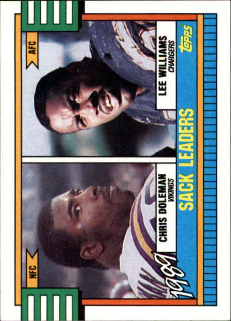 1990 Topps Football #193 Chris Doleman/Lee Williams LL Image 1