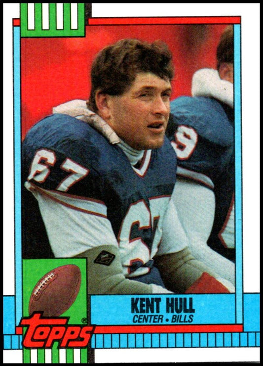 1990 Topps Football #197 Kent Hull  Buffalo Bills  Image 1