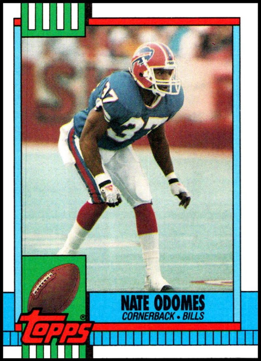 1990 Topps Football #198 Nate Odomes  RC Rookie Buffalo Bills  Image 1