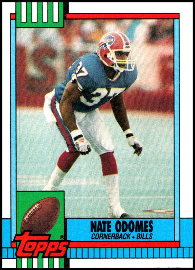 1990 Topps Football #198 Nate Odomes RC Rookie Buffalo Bills Image 1