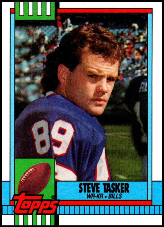1990 Topps Football #202 Steve Tasker  Buffalo Bills  Image 1