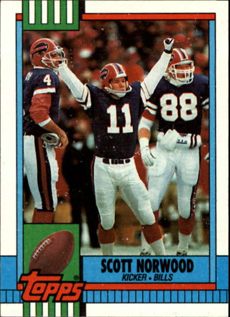 1990 Topps Football #203 Scott Norwood Buffalo Bills Image 1