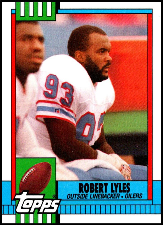 1990 Topps Football #212 Robert Lyles  Houston Oilers  Image 1