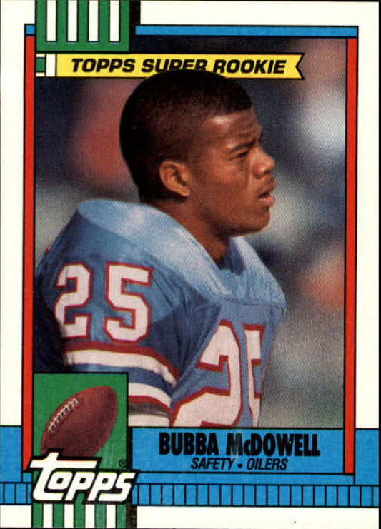 1990 Topps Football #213 Bubba McDowell SR  RC Rookie Houston Oilers  Image 1