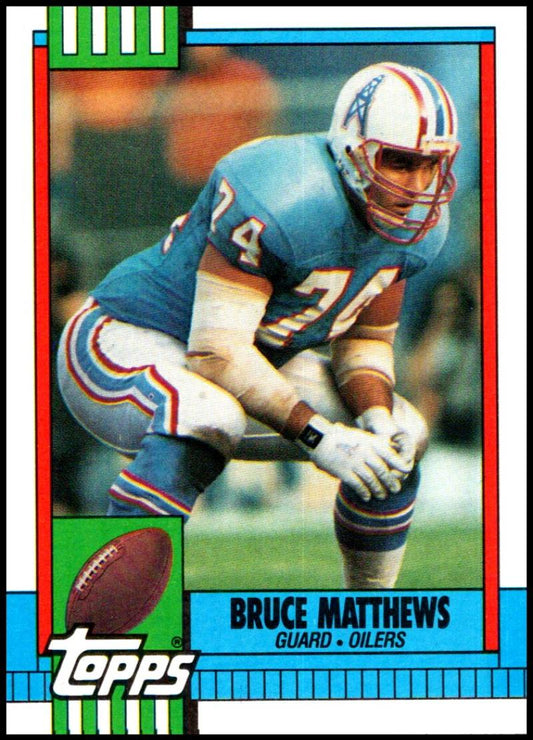 1990 Topps Football #215 Bruce Matthews  Houston Oilers  Image 1