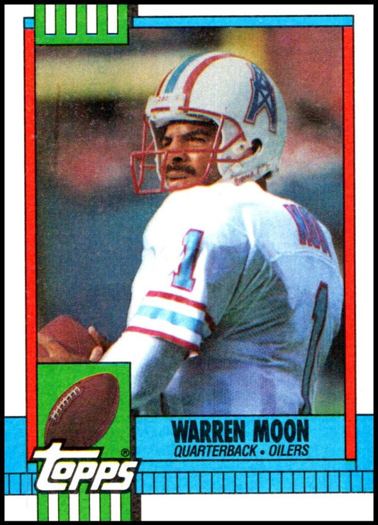1990 Topps Football #216 Warren Moon  Houston Oilers  Image 1