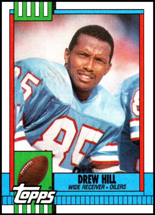 1990 Topps Football #217 Drew Hill  Houston Oilers  Image 1
