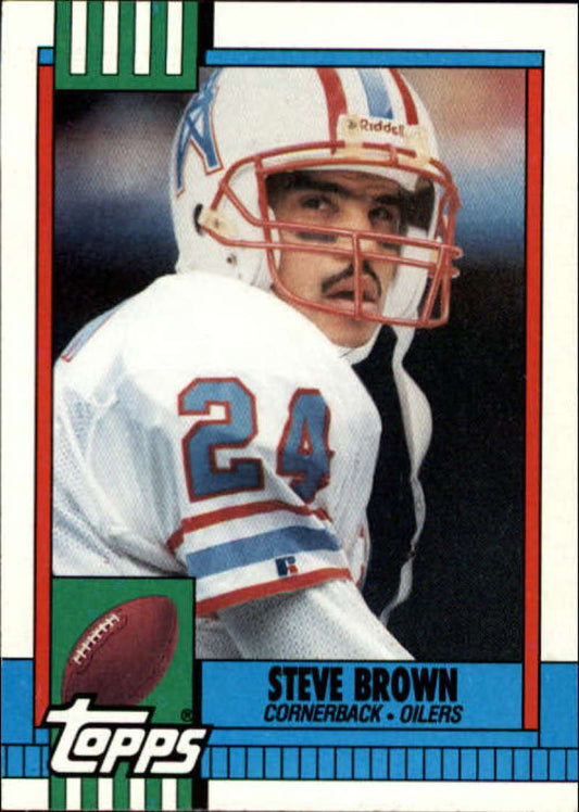 1990 Topps Football #219 Steve Brown  Houston Oilers  Image 1