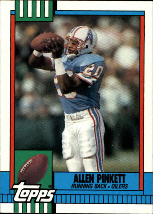 1990 Topps Football #221 Allen Pinkett  Houston Oilers  Image 1