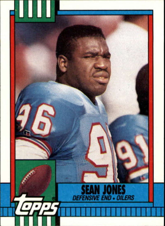 1990 Topps Football #222 Sean Jones  Houston Oilers  Image 1