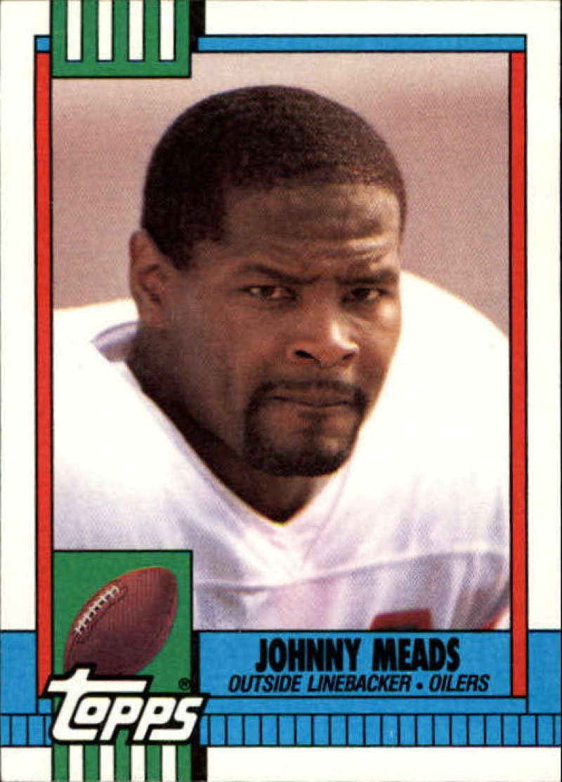 1990 Topps Football #223 Johnny Meads Houston Oilers Image 1