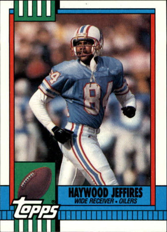 1990 Topps Football #225 Haywood Jeffires  RC Rookie Houston Oilers  Image 1