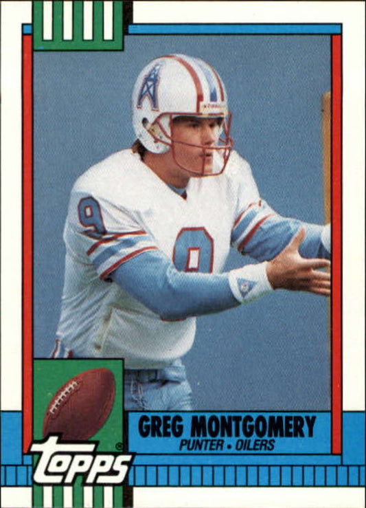 1990 Topps Football #227 Greg Montgomery  RC Rookie Houston Oilers  Image 1
