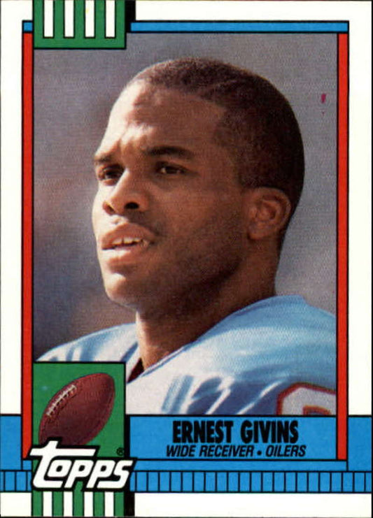 1990 Topps Football #228 Ernest Givins  Houston Oilers  Image 1