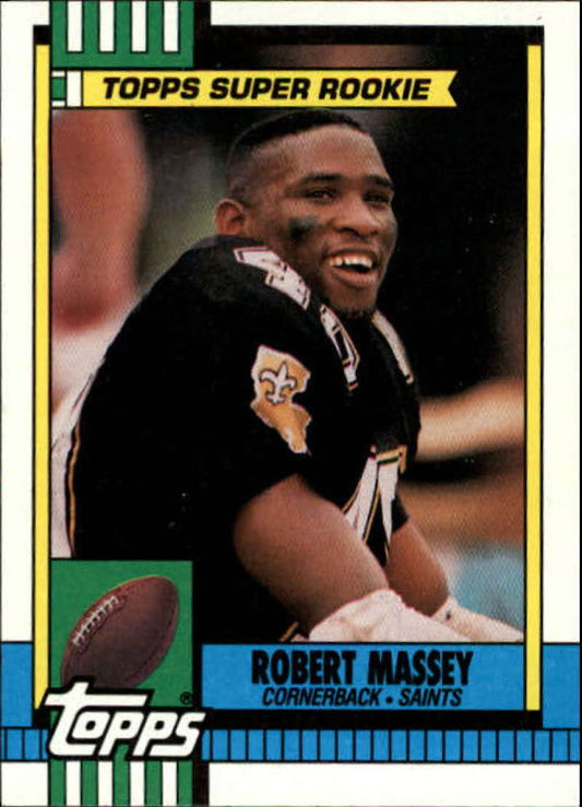 1990 Topps Football #230 Robert Massey SR  RC Rookie New Orleans Saints  Image 1