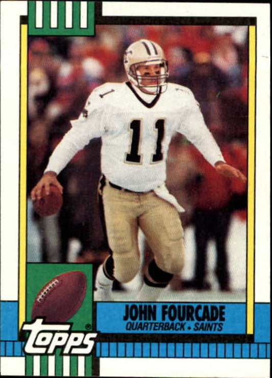 1990 Topps Football #231 John Fourcade  New Orleans Saints  Image 1