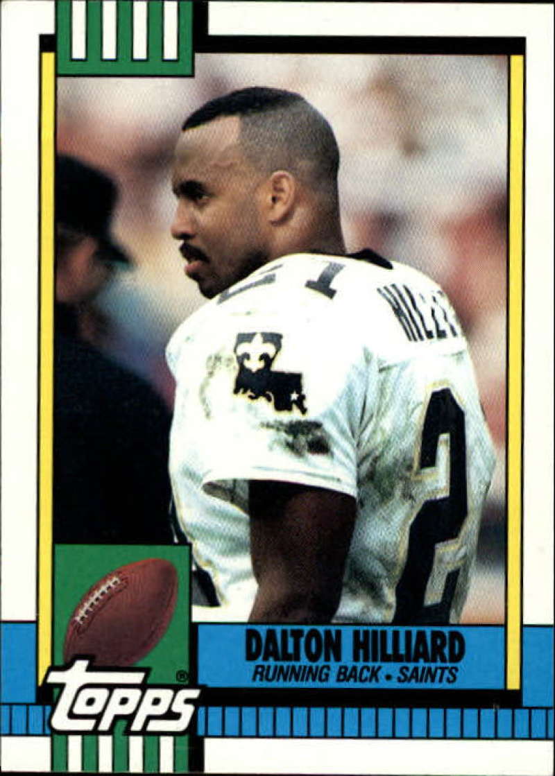 1990 Topps Football #232 Dalton Hilliard New Orleans Saints Image 1