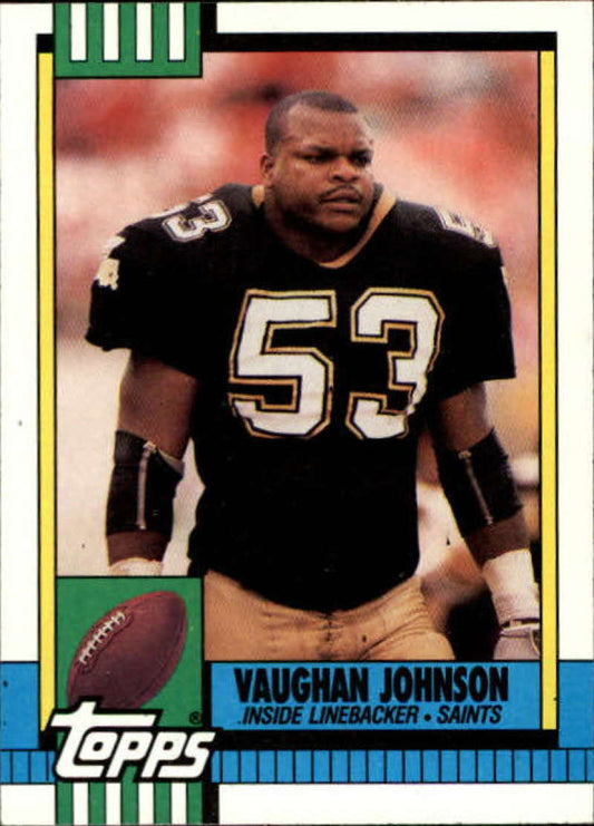 1990 Topps Football #233 Vaughan Johnson  New Orleans Saints  Image 1