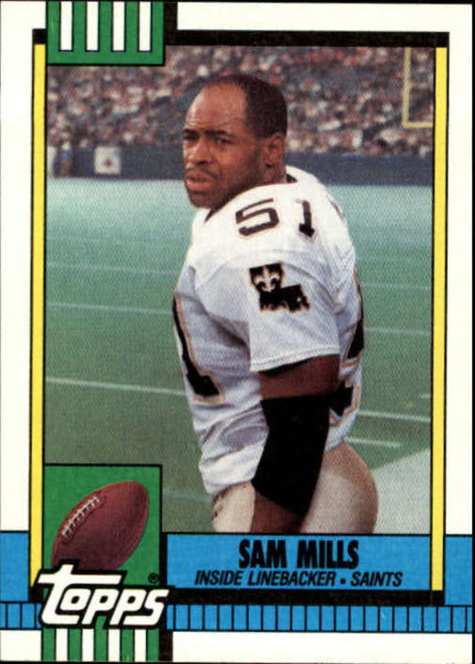 1990 Topps Football #238 Sam Mills  New Orleans Saints  Image 1