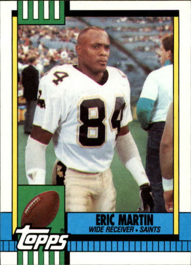 1990 Topps Football #239 Eric Martin New Orleans Saints Image 1