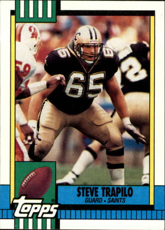 1990 Topps Football #241 Steve Trapilo  New Orleans Saints  Image 1