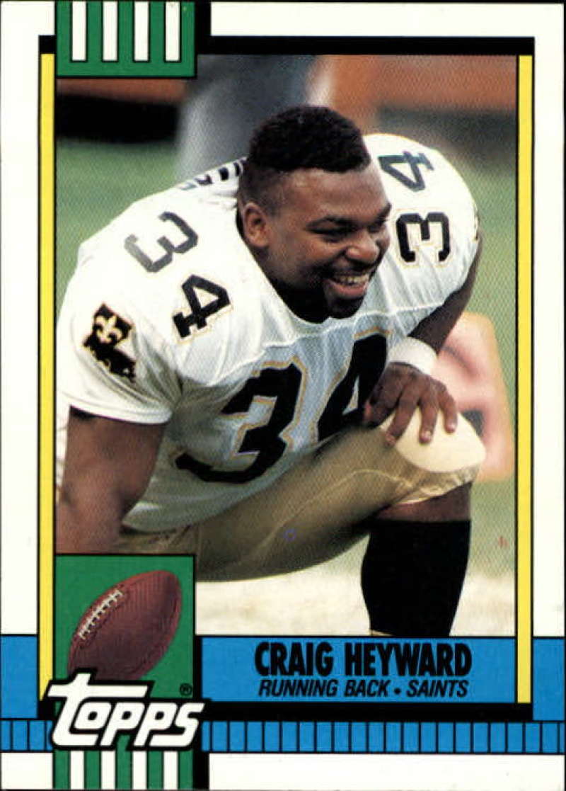 1990 Topps Football #243 Craig Heyward New Orleans Saints Image 1