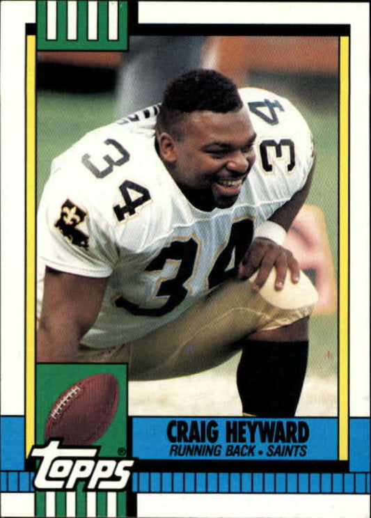 1990 Topps Football #243 Craig Heyward  New Orleans Saints  Image 1