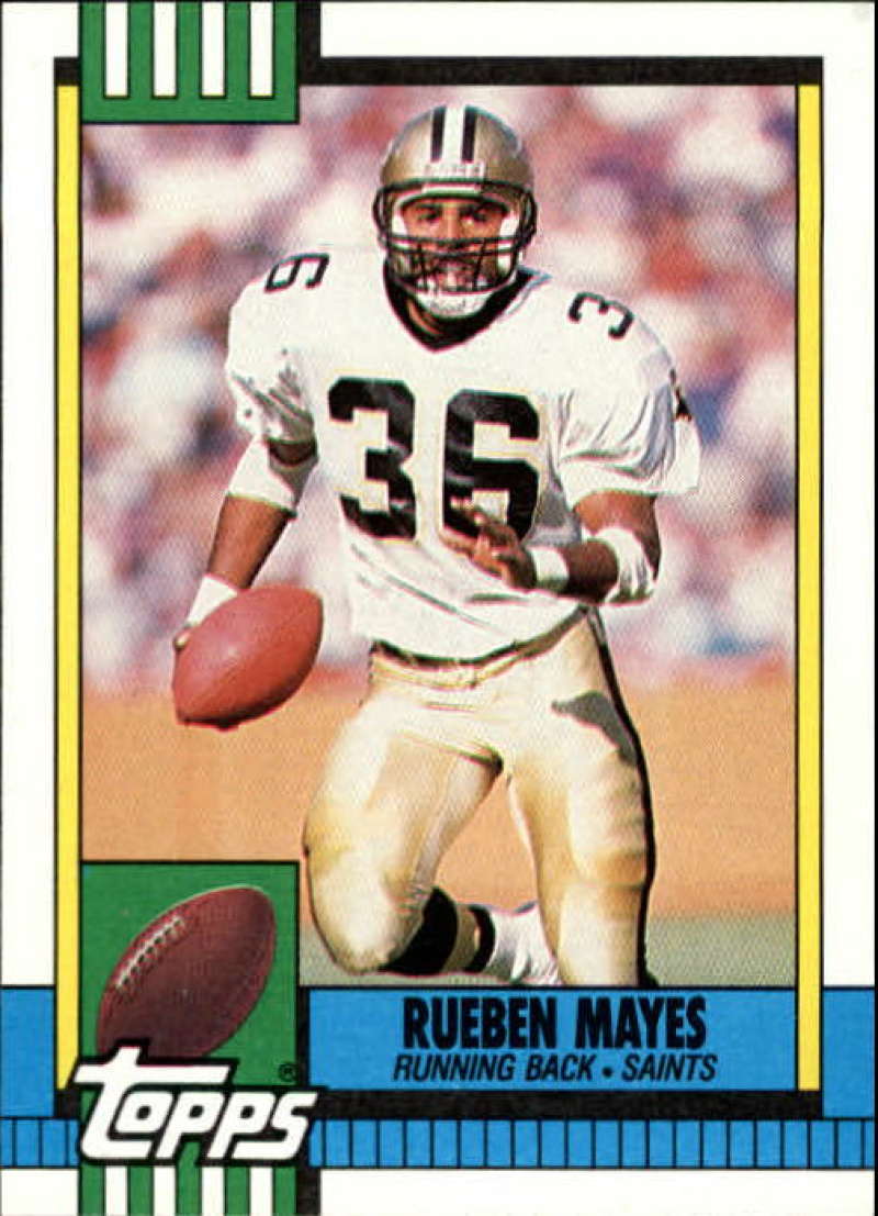 1990 Topps Football #244 Rueben Mayes New Orleans Saints Image 1