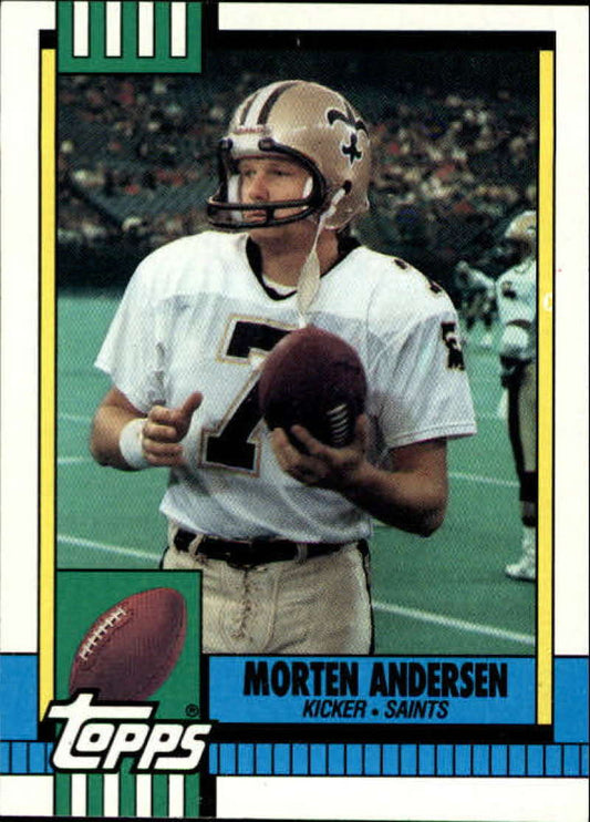 1990 Topps Football #245 Morten Andersen  New Orleans Saints  Image 1