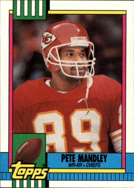 1990 Topps Football #247 Pete Mandley  Kansas City Chiefs  Image 1