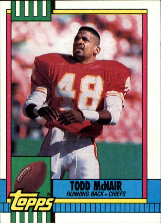 1990 Topps Football #250 Todd McNair  RC Rookie Kansas City Chiefs  Image 1