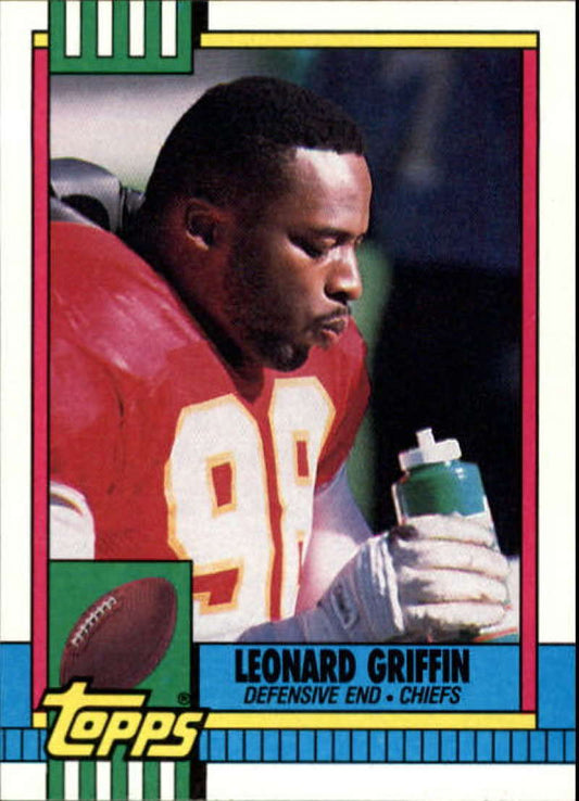1990 Topps Football #251 Leonard Griffin  Kansas City Chiefs  Image 1
