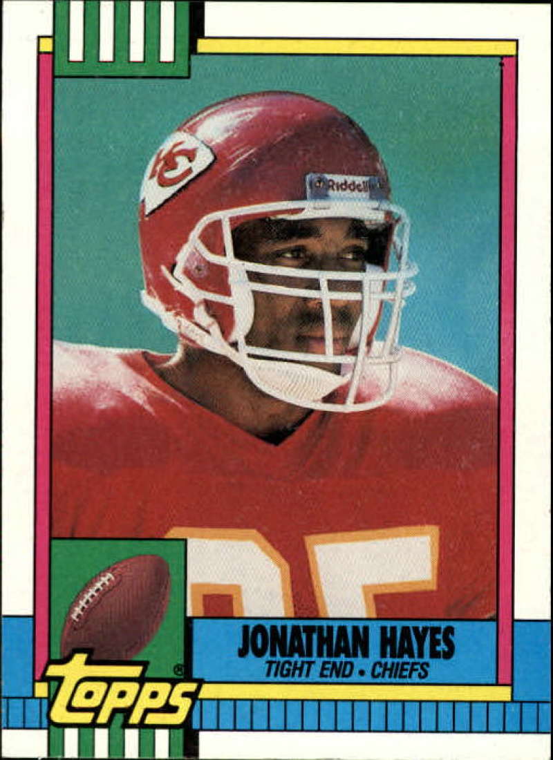 1990 Topps Football #252 Jonathan Hayes Kansas City Chiefs Image 1