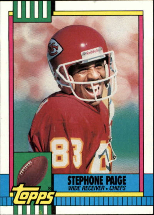 1990 Topps Football #258 Stephone Paige  Kansas City Chiefs  Image 1