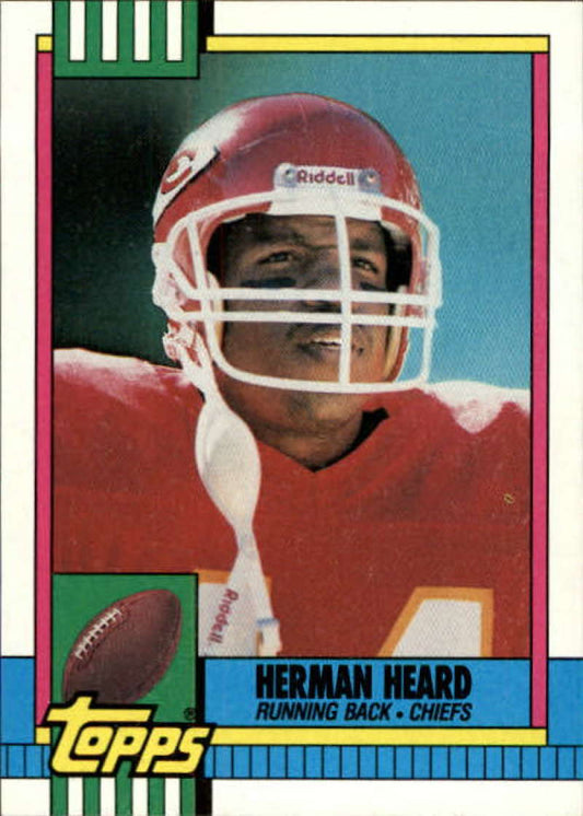1990 Topps Football #260 Herman Heard  Kansas City Chiefs  Image 1
