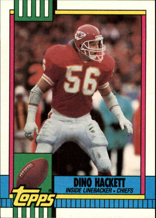 1990 Topps Football #262 Dino Hackett  Kansas City Chiefs  Image 1