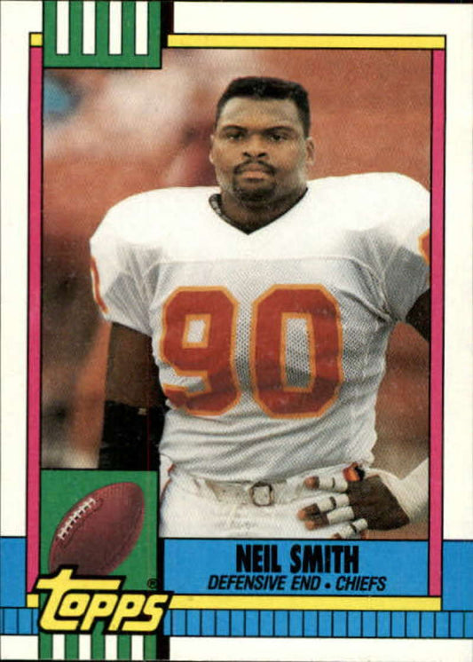 1990 Topps Football #263 Neil Smith  Kansas City Chiefs  Image 1