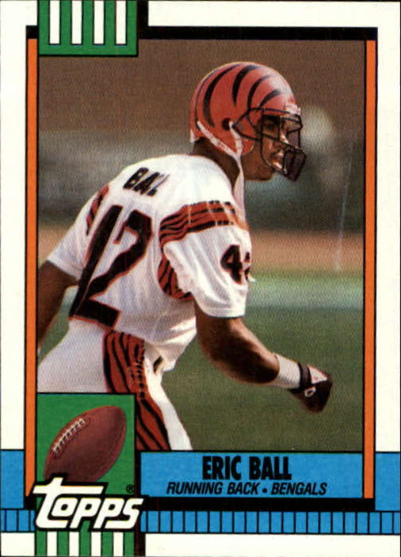 1990 Topps Football #266 Eric Ball Cincinnati Bengals Image 1