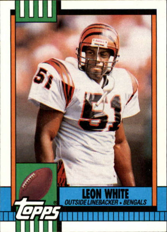 1990 Topps Football #267 Leon White  Cincinnati Bengals  Image 1