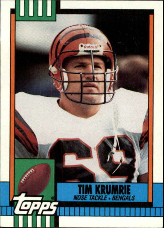 1990 Topps Football #268 Tim Krumrie  Cincinnati Bengals  Image 1