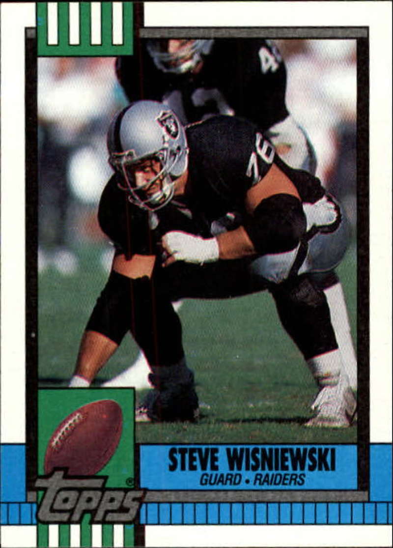 1990 Topps Football #282 Steve Wisniewski Los Angeles Raiders Image 1