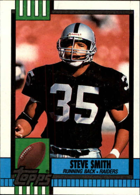 1990 Topps Football #283 Steve Smith  Los Angeles Raiders  Image 1