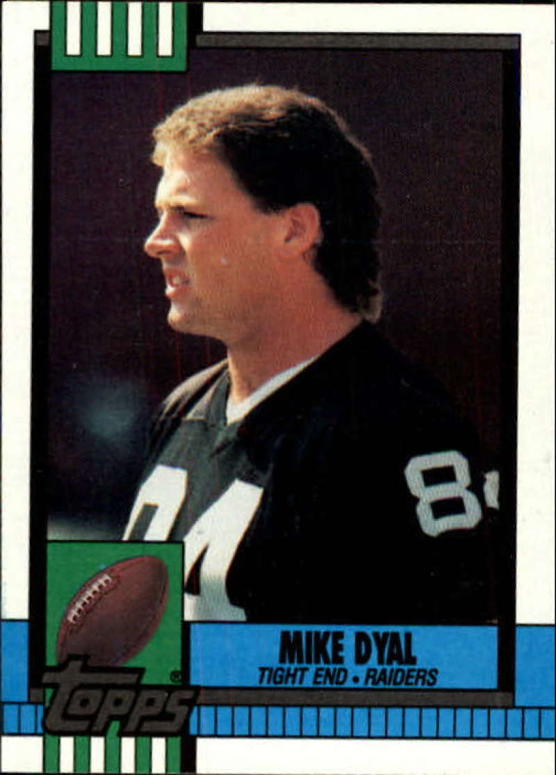 1990 Topps Football #286 Mike Dyal RC Rookie Los Angeles Raiders Image 1