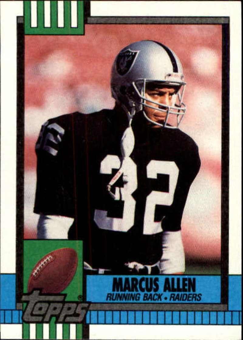 1990 Topps Football #289 Marcus Allen Los Angeles Raiders Image 1