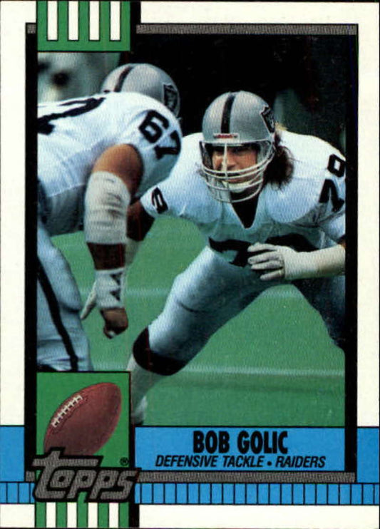 1990 Topps Football #296 Bob Golic  Los Angeles Raiders  Image 1