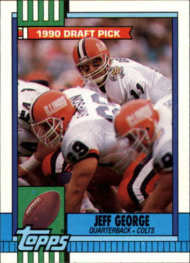 1990 Topps Football #298 Jeff George DPK RC Rookie Indianapolis Colts Image 1