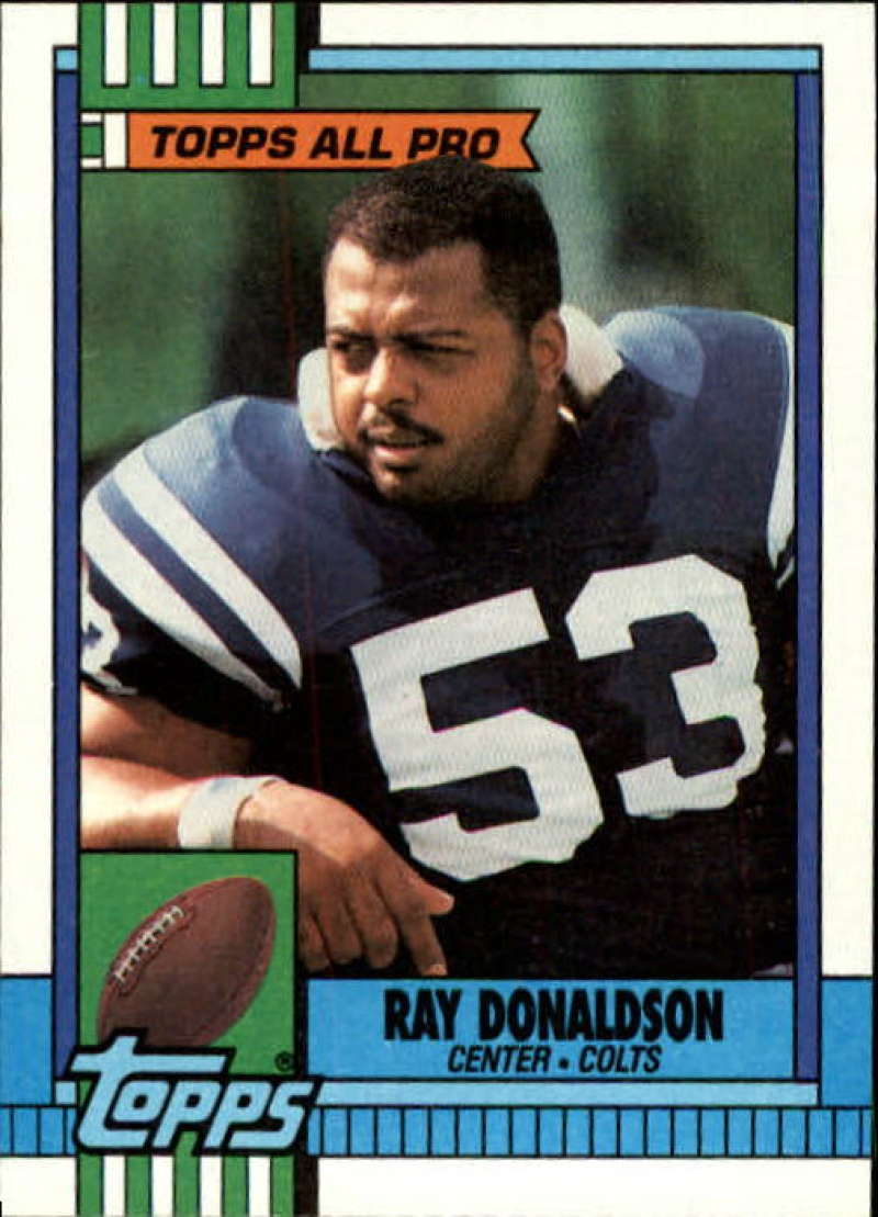 1990 Topps Football #305 Ray Donaldson AP Indianapolis Colts Image 1