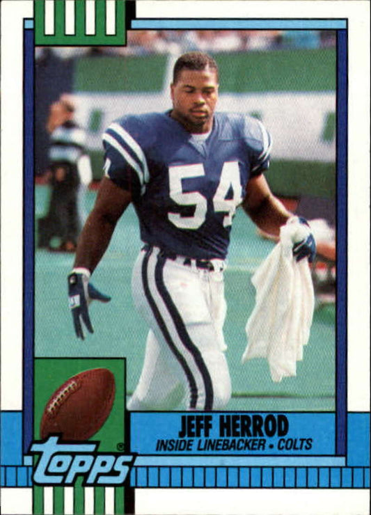 1990 Topps Football #306 Jeff Herrod  RC Rookie Indianapolis Colts  Image 1