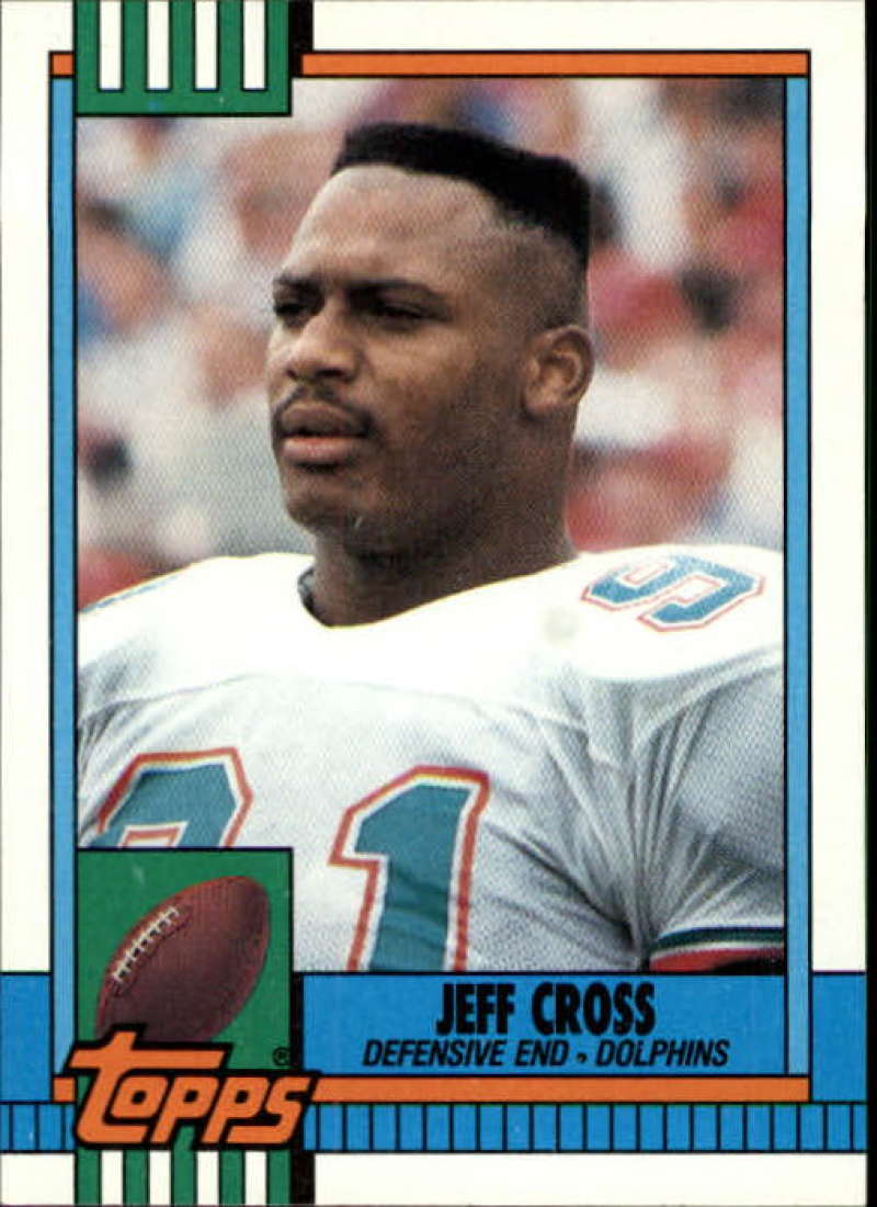 1990 Topps Football #317 Jeff Cross Miami Dolphins Image 1