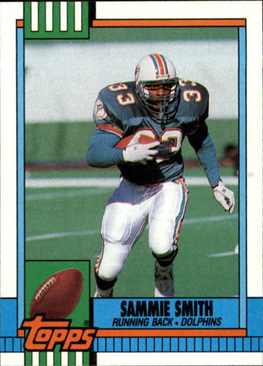 1990 Topps Football #319 Sammie Smith  Miami Dolphins  Image 1